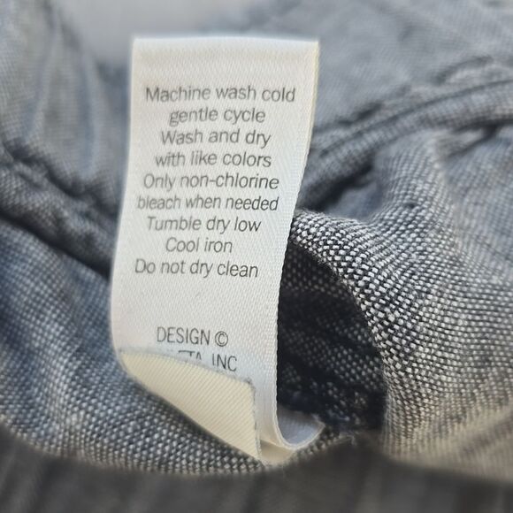 Athleta -1411 Gray 100% Linen Mid Rise Cropped Ankle Pants Size‎ 4 - Picture 6 of 9